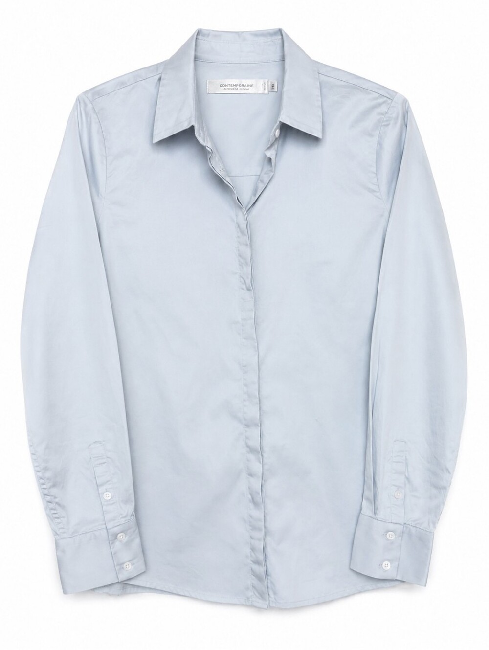 ​Contemporaine Simons Light Blue Button Down Long Sleeve Professional Work Shirt